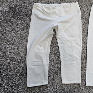 ODODOS Power Flex Yoga Capris Pants Large White